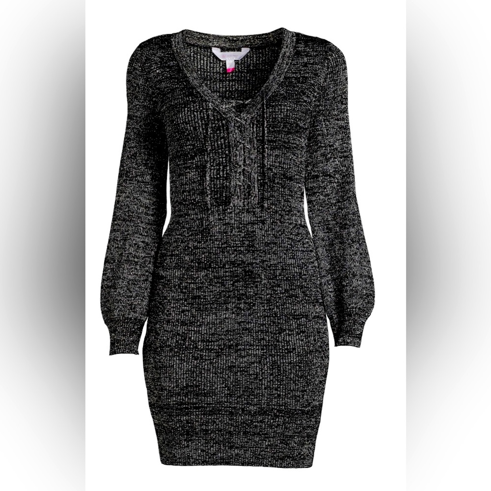 Juniors’ Lace Up Metallic Dress from No Boundaries NWT